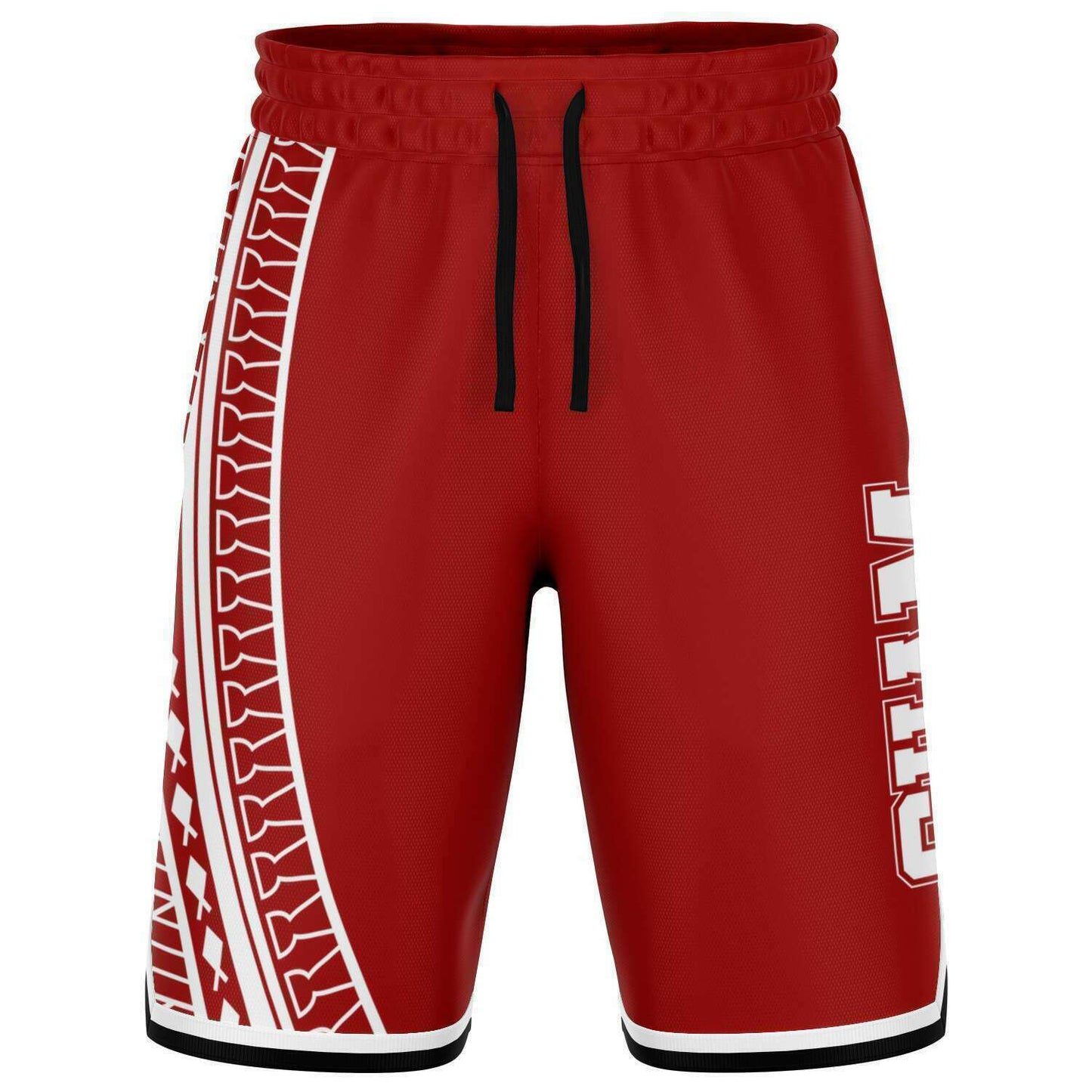 Guam Tribal Red Basketball Shorts