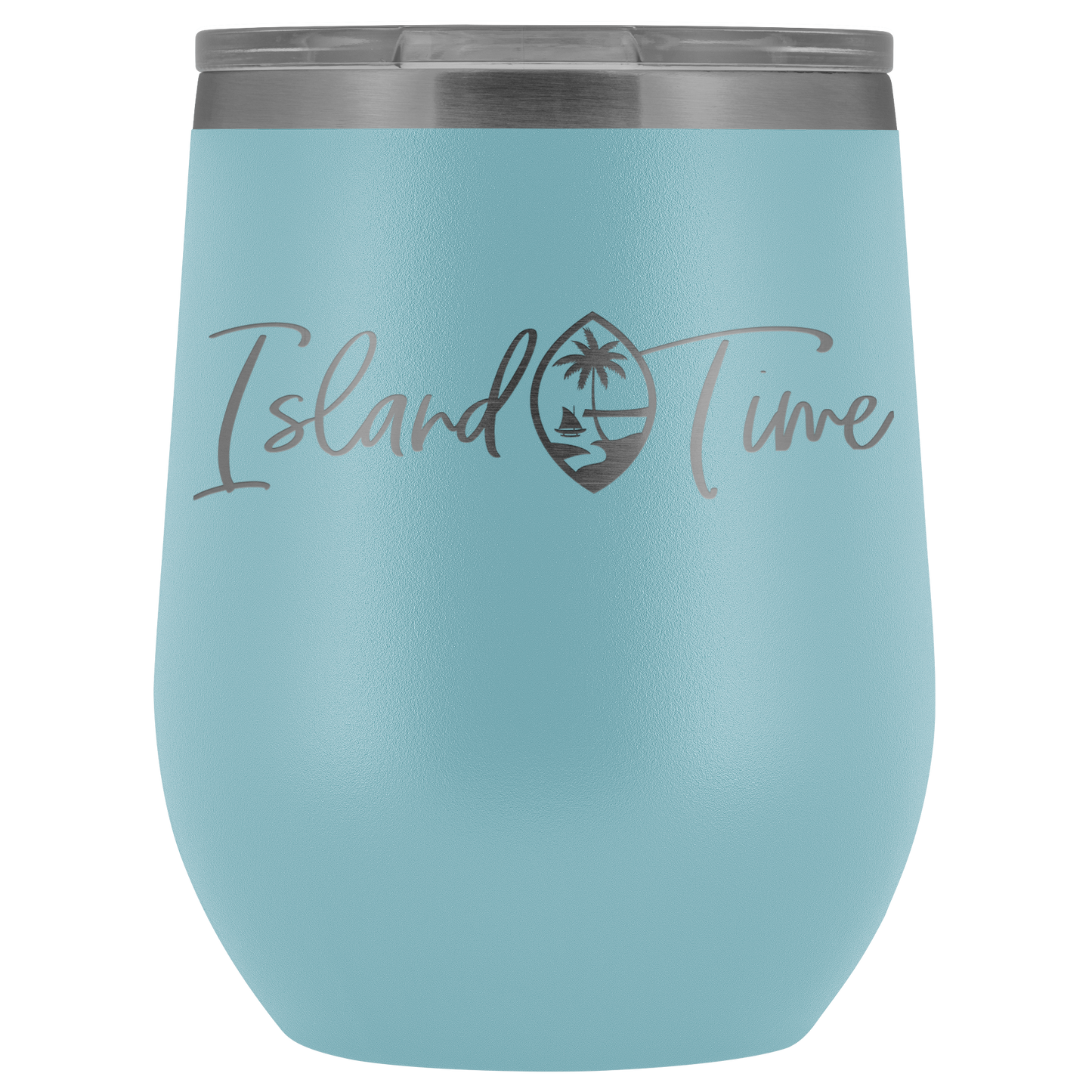 Island Time Guam Seal Wine Tumbler