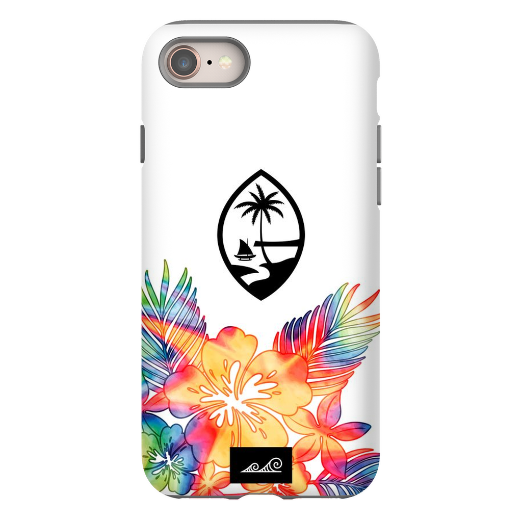 Guam Tropical Hibiscus Tie Dye Glossy Tough Phone Case