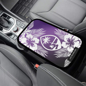 Guam Tropical Hibiscus Purple Car Armrest Cover