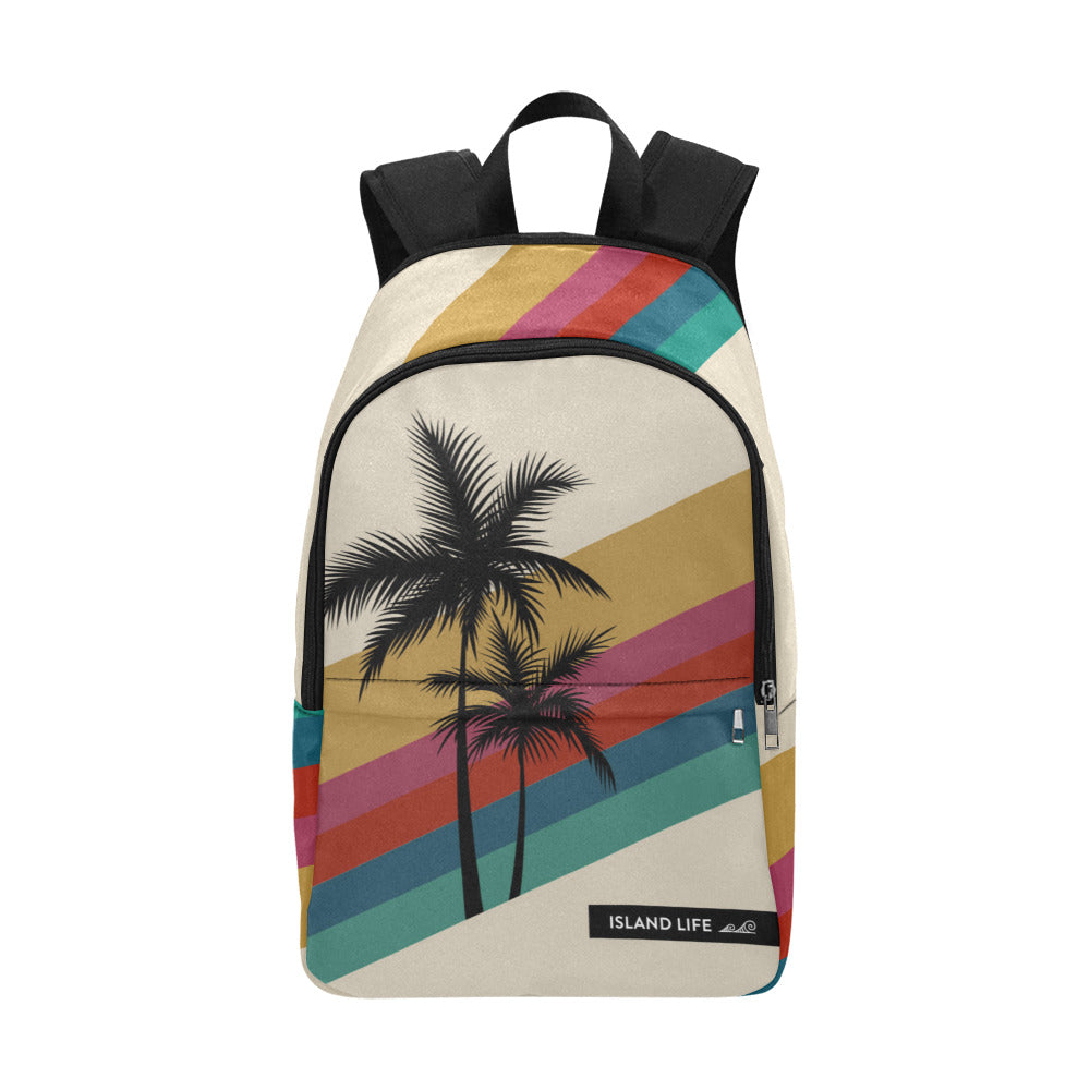 Retro Rainbow Sunset Guam CNMI Laptop Backpack