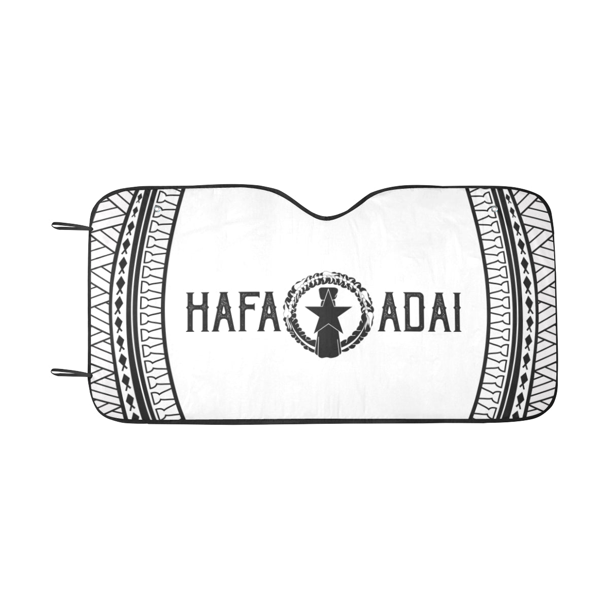 Hafa Adai Saipan CNMI White Car Sun Shade