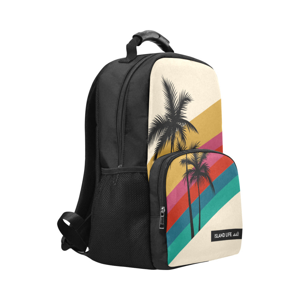 Retro Rainbow Guam CNMI Unisex Backpack