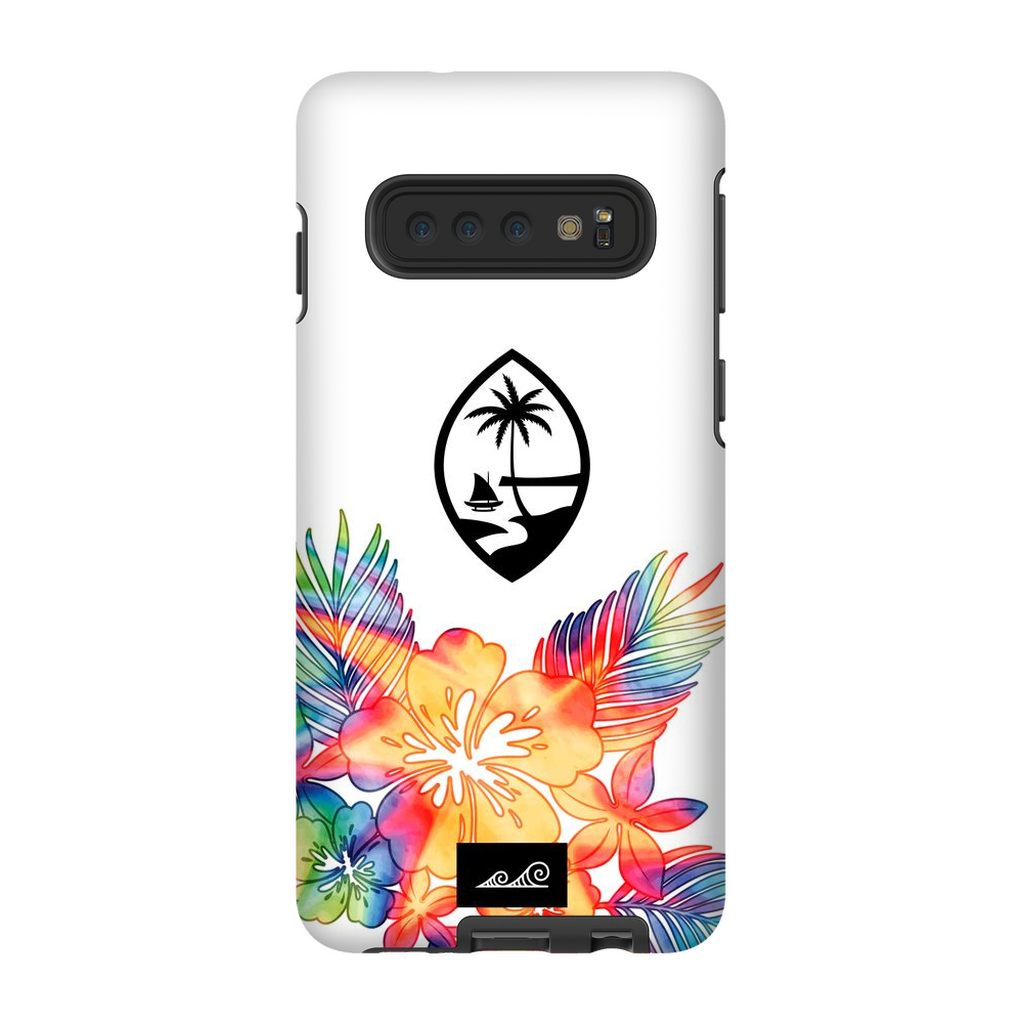 Guam Tropical Hibiscus Tie Dye Glossy Tough Phone Case