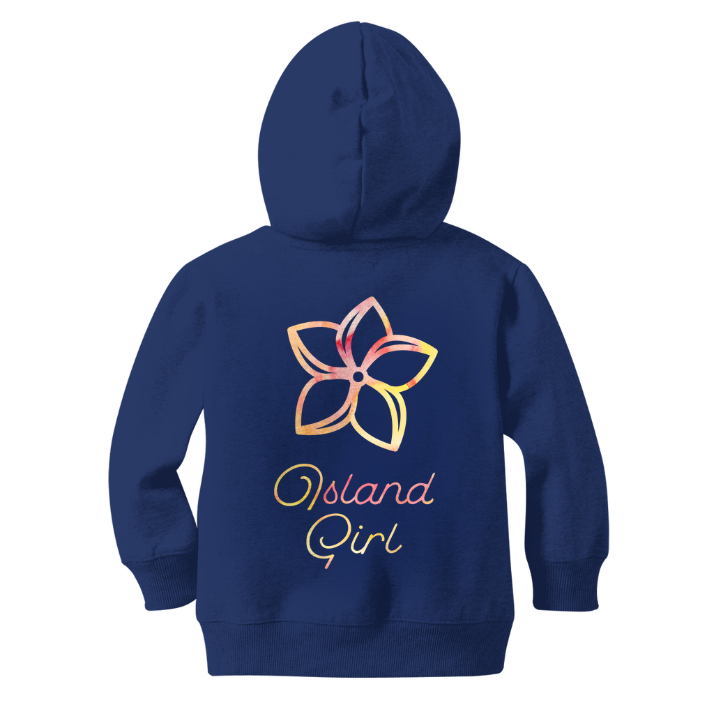 Plumeria Island Girl Guam ﻿Classic Kids Zip Hoodie Jacket