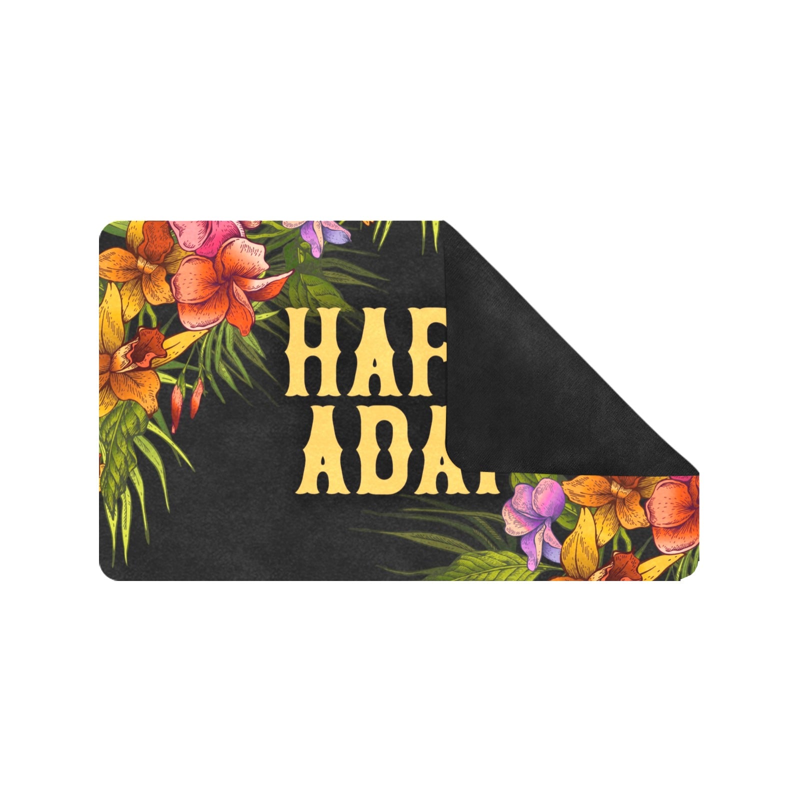 Hafa Adai Vintage Floral Chamorro Guam CNMI Doormat 30"x18"
