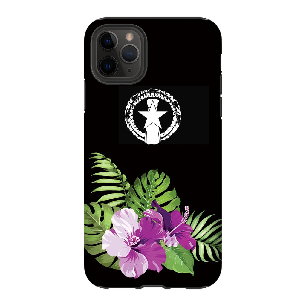 CNMI Purple Hibiscus Premium Glossy Tough Phone Case