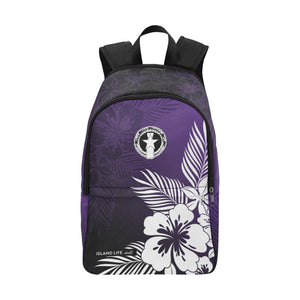 CNMI Tropical Hibiscus Purple Laptop Backpack