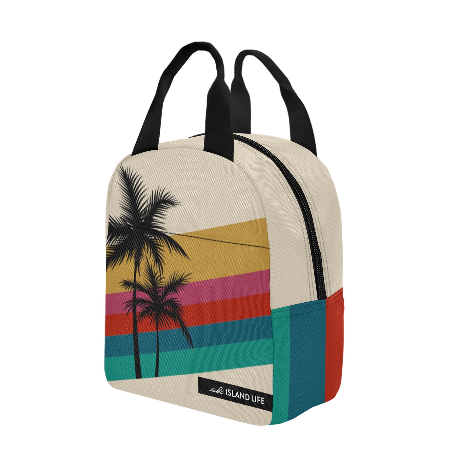 Retro Rainbow Guam CNMI Zipper Lunch Bag
