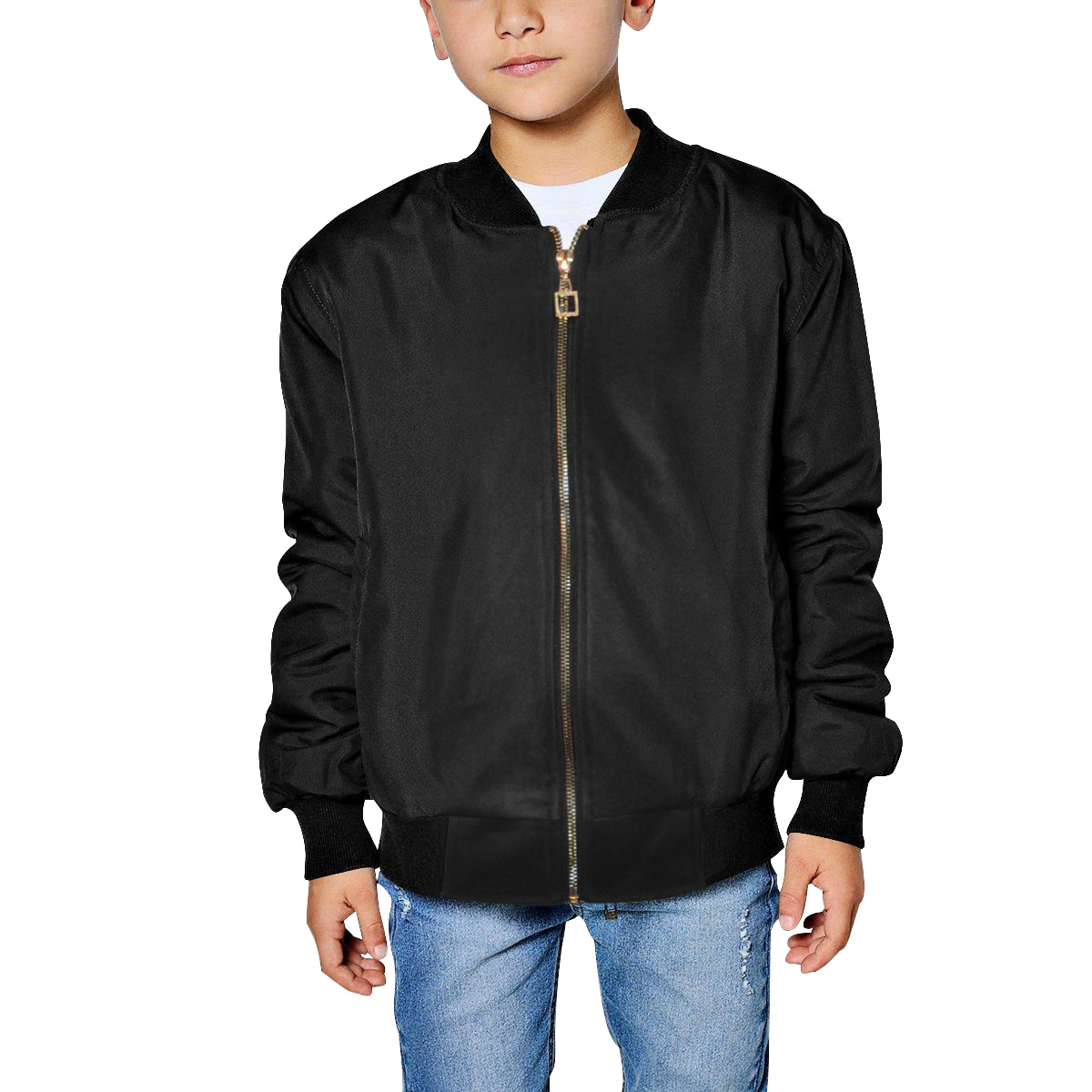 Kids Guam PI Black Bomber Jacket