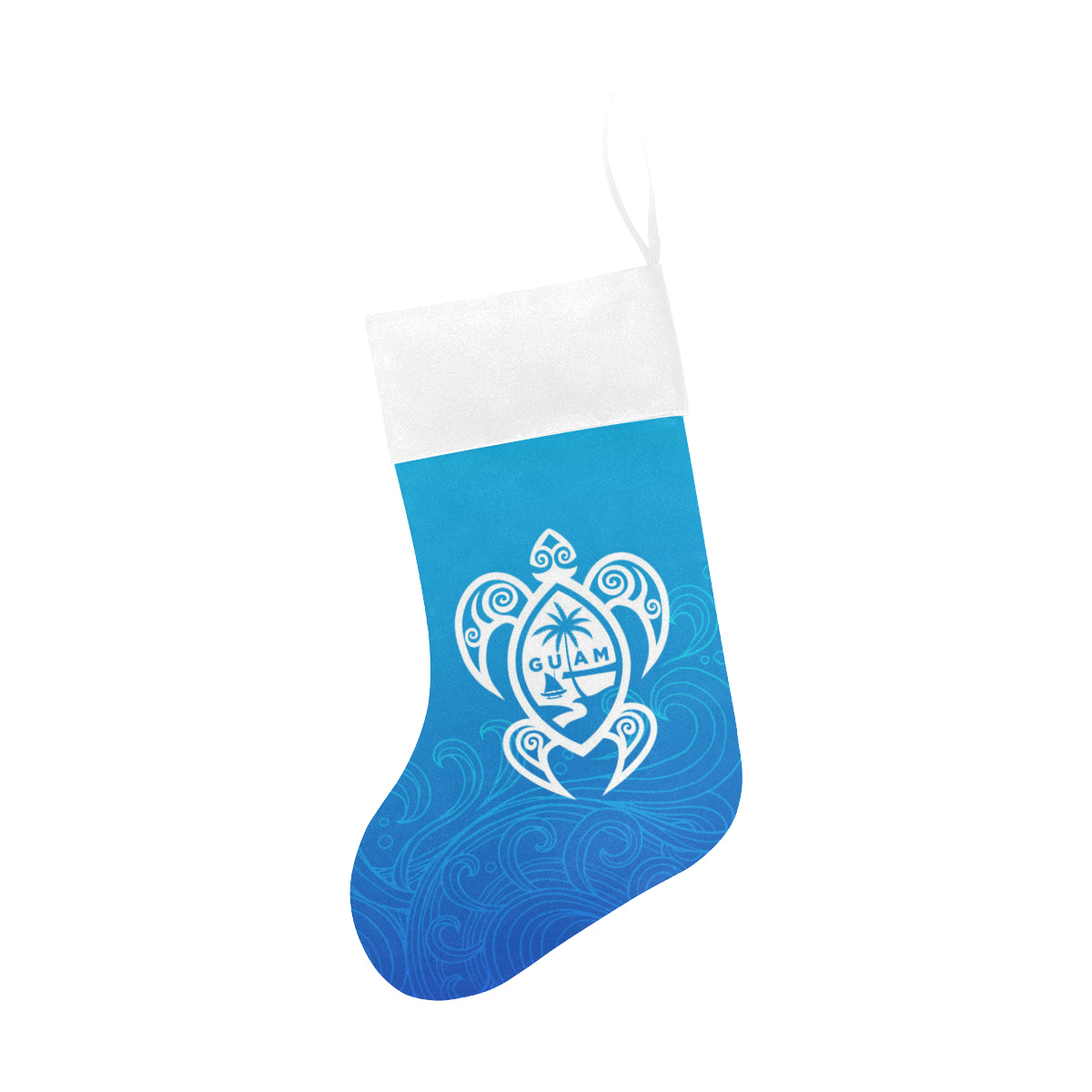 Guam Seal Island Tribal Turtle Christmas Stocking