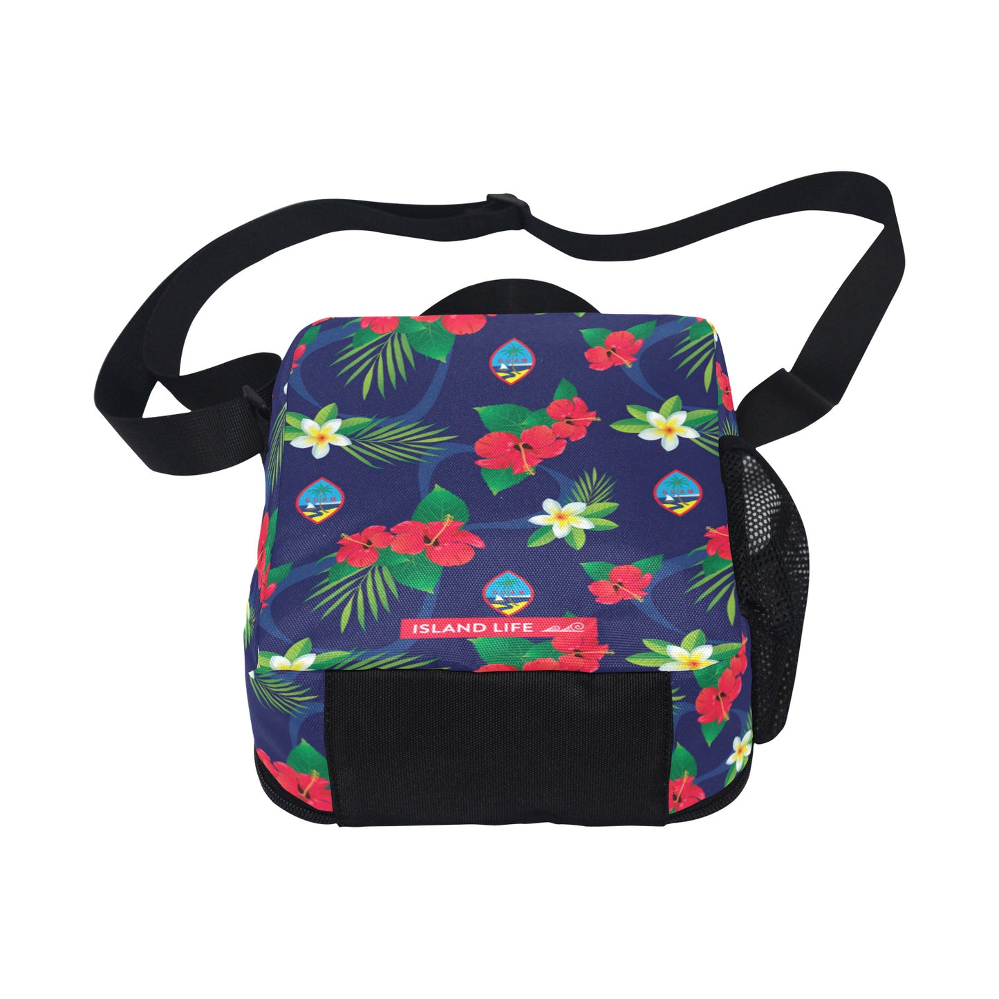 Guam Flag Flowers Crossbody Kids Lunch Bag