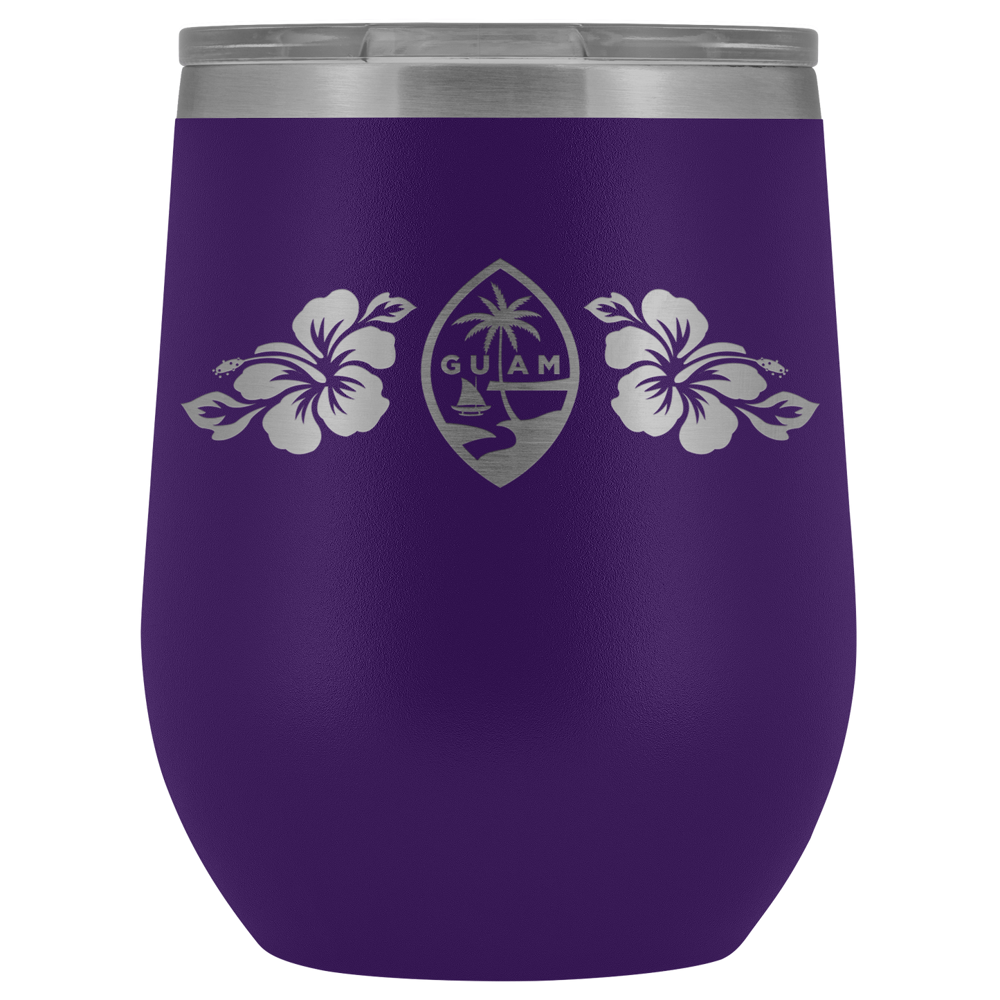 Guam Seal Hibiscus Wine Tumbler