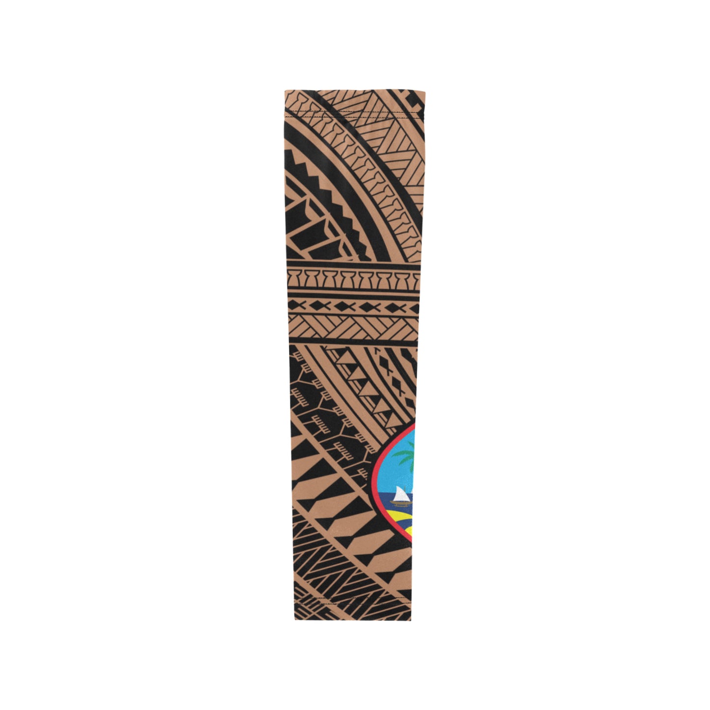 Guam Seal Tribal Brown Arm Sleeves (Set of 2)