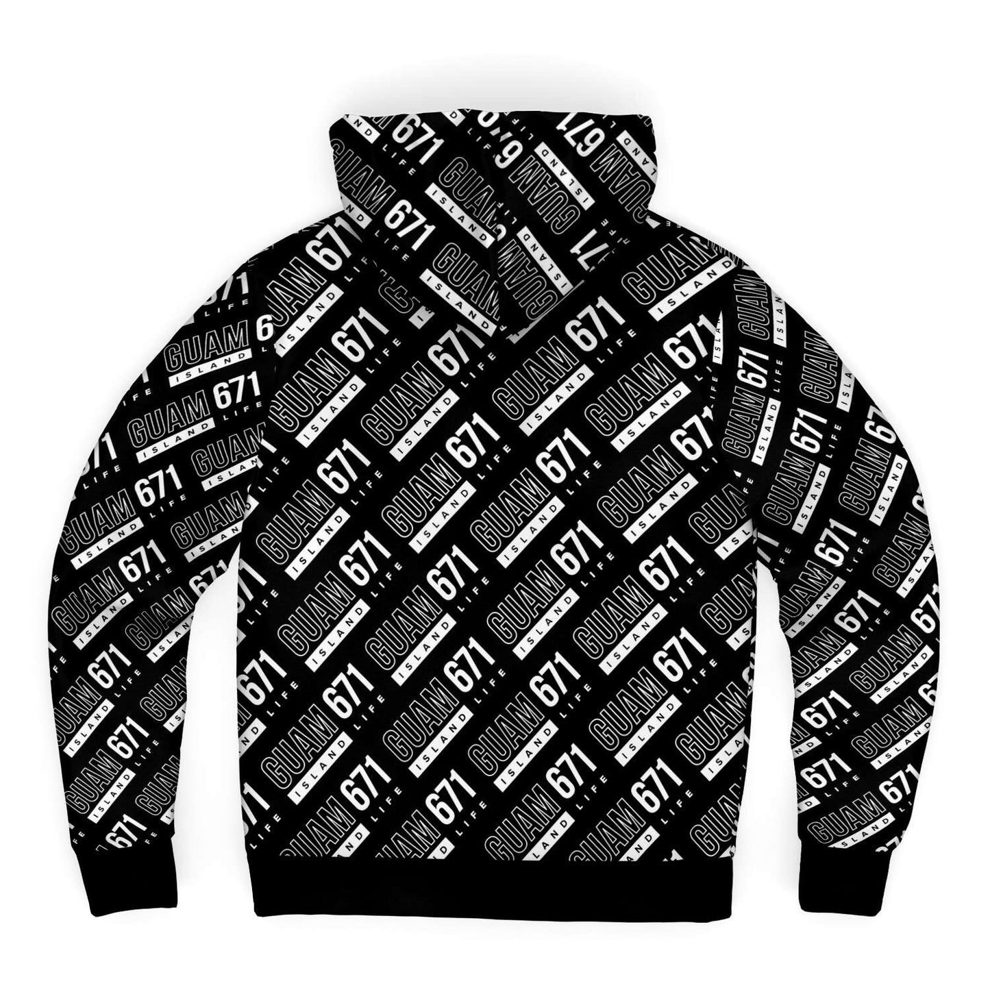 Guam 671 Black Microfleece Hoodie Jacket