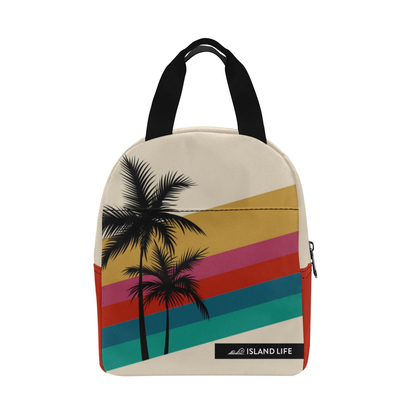 Retro Rainbow Guam CNMI Zipper Lunch Bag