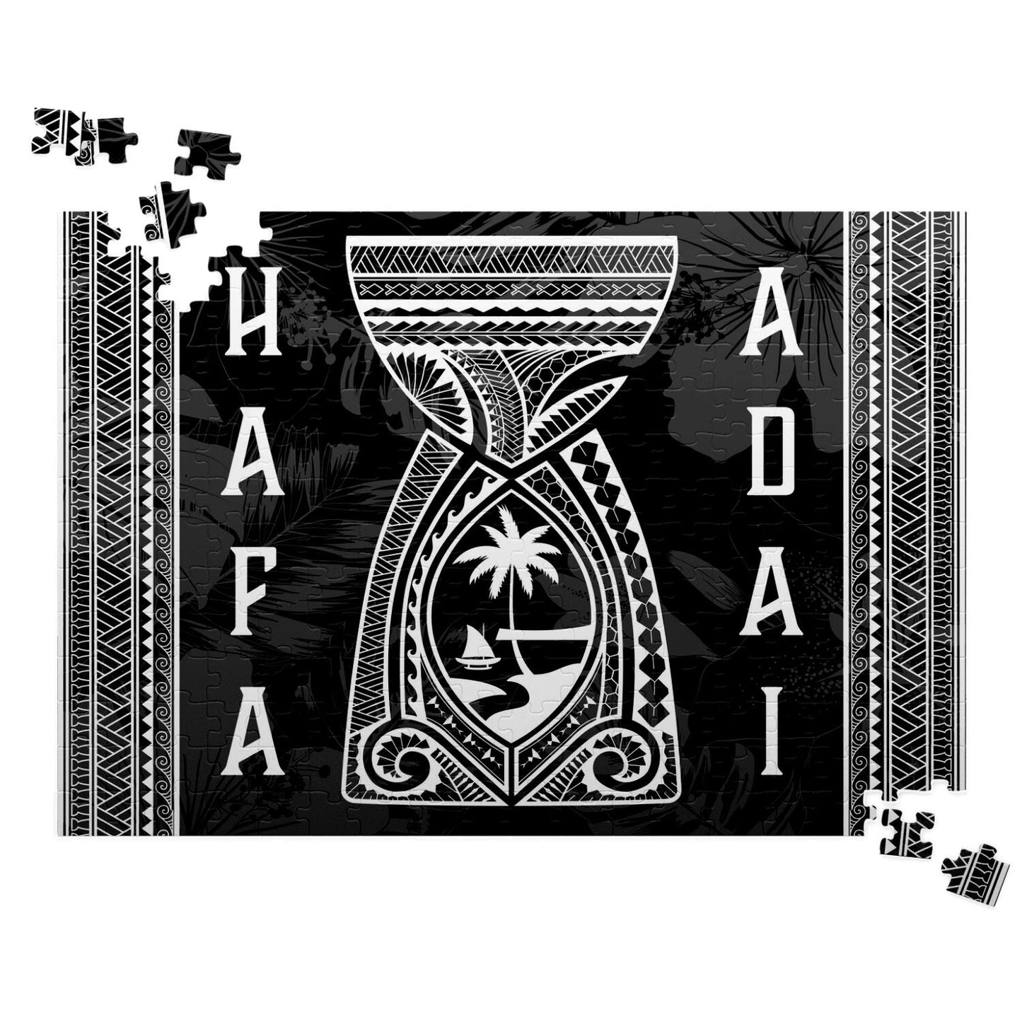 Latte Stone Hafa Adai Guam Chamorro Tribal Premium Jigsaw Puzzle