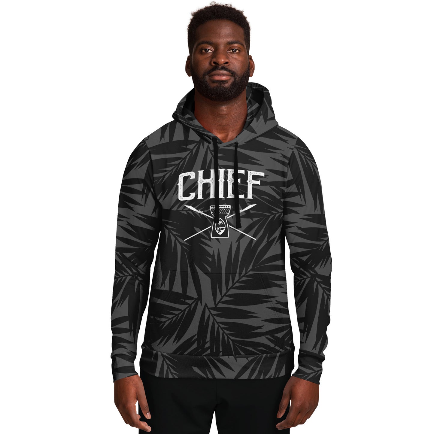 Guam Chief Coconut Leaves AOP Pullover Hoodie