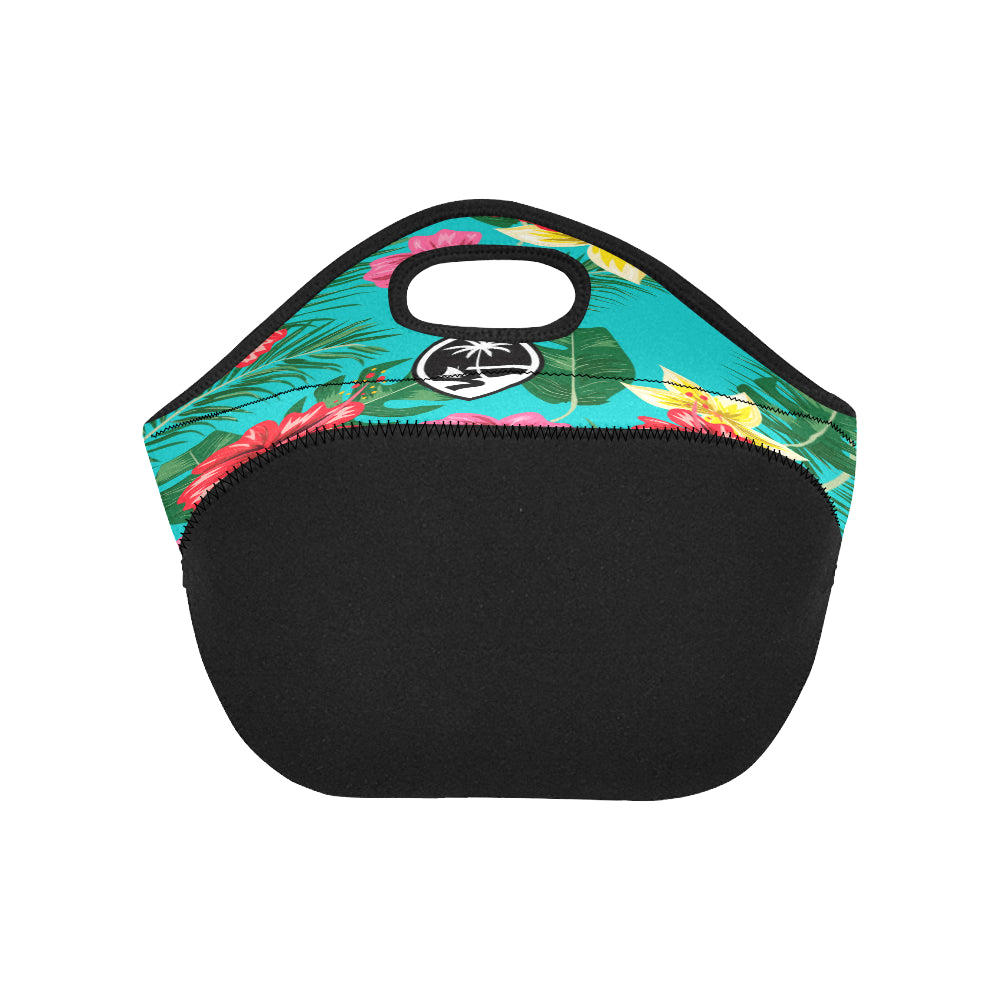 Floral Guam Neoprene Lunch Bag Small