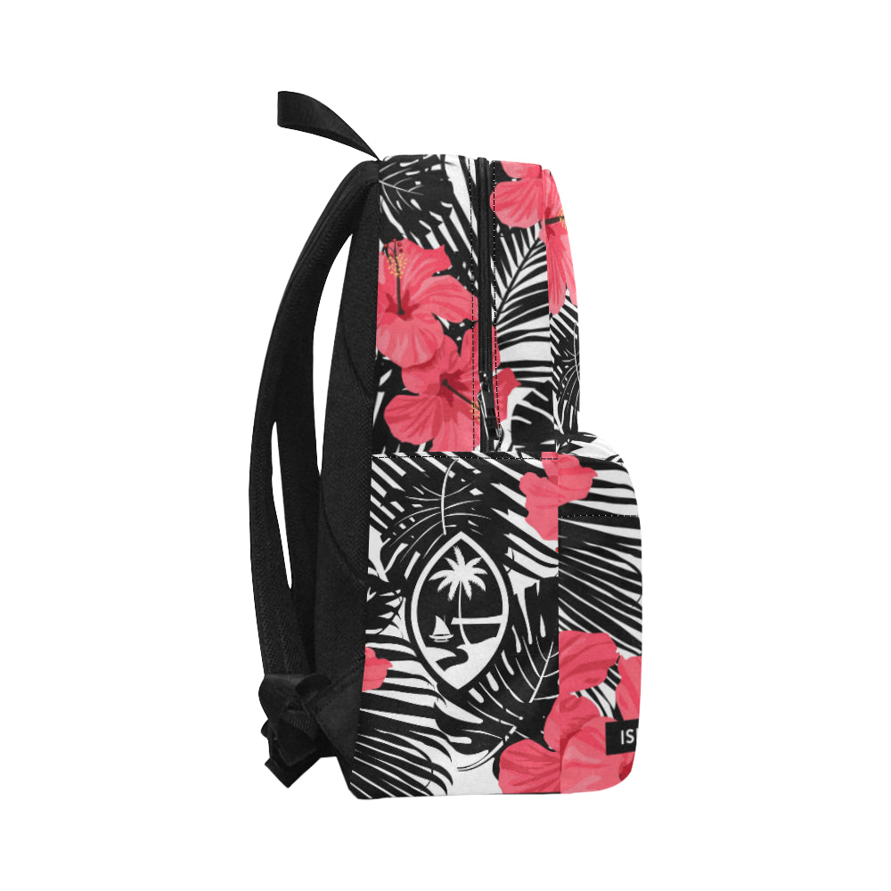 Guam Pink Black Hibiscus Leaves Unisex Classic Backpack