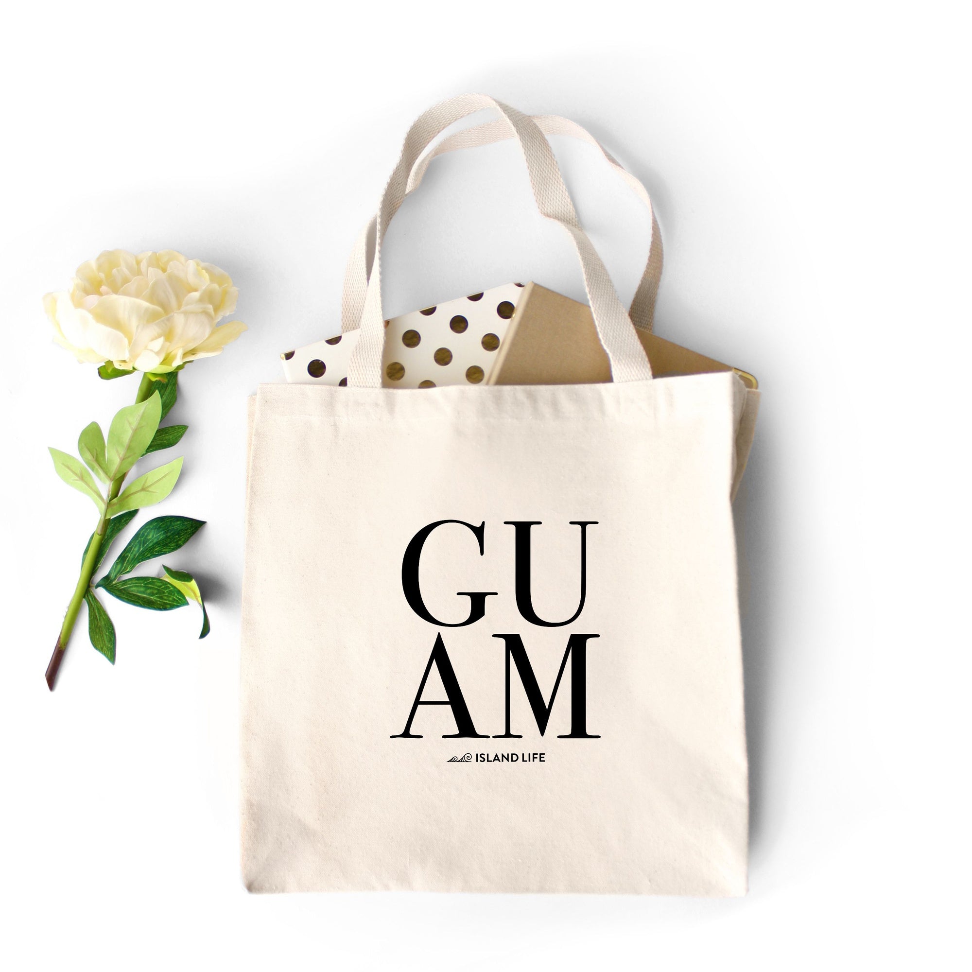 Guam Text Heavyweight Tote Bag