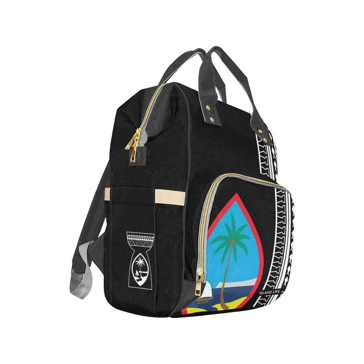 Guam Tribal Multi-Function Baby Diaper Backpack Bag