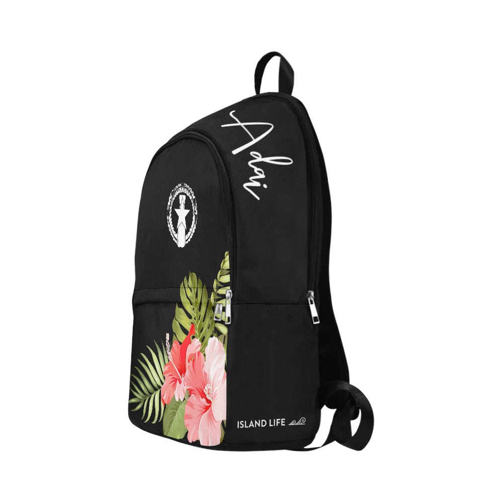 CNMI Saipan Tinian Rota Pink Hibiscus Laptop Backpack