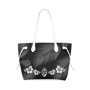 Guam Seal Hibiscus Leaves Canvas Tote Bag