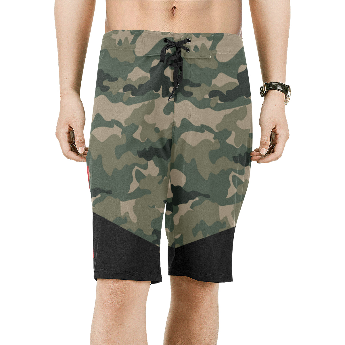 Guam Two-Tone Camo Men's All Over Print Board Shorts