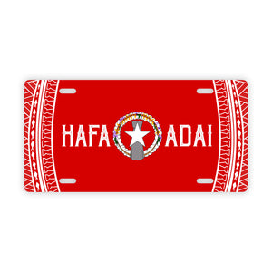 CNMI Hafa Adai Saipan Tinian Rota Red Car License Plate