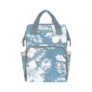 Guam Slate Floral Baby Diaper Backpack Bag