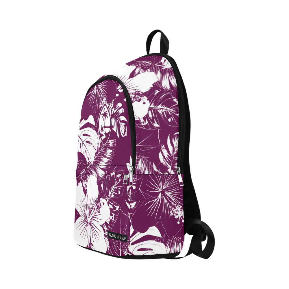 Guam Purple Floral Laptop Backpack