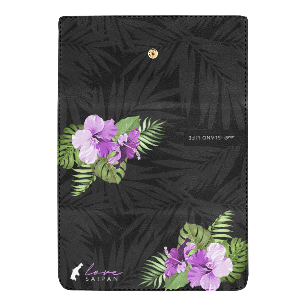 Love Saipan Purple Hibiscus Women's Trifold Wallet