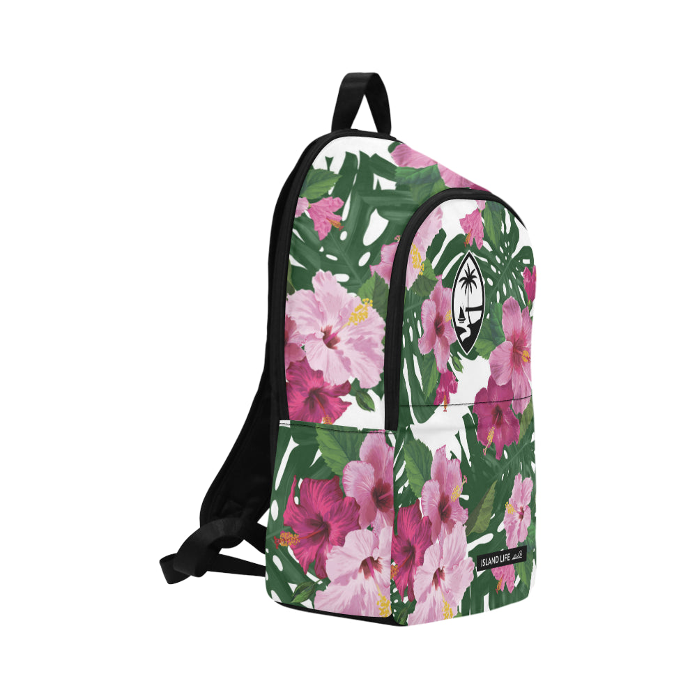 Guam Hibiscus Fuchsia Laptop Backpack