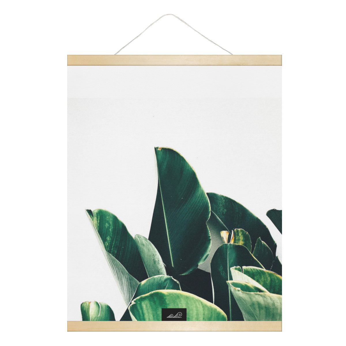 Banana Leaves Guam CNMI Hanging Canvas Poster with Wood Frame