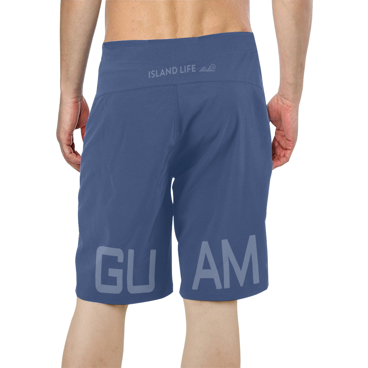 Guam Seal Mens Blue All Over Print Board Shorts