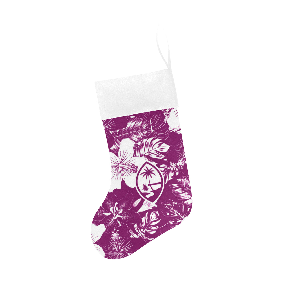 Guam Purple Hibiscus Christmas Stocking