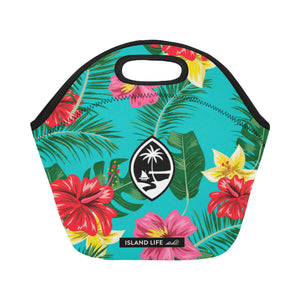 Floral Guam Neoprene Lunch Bag Small