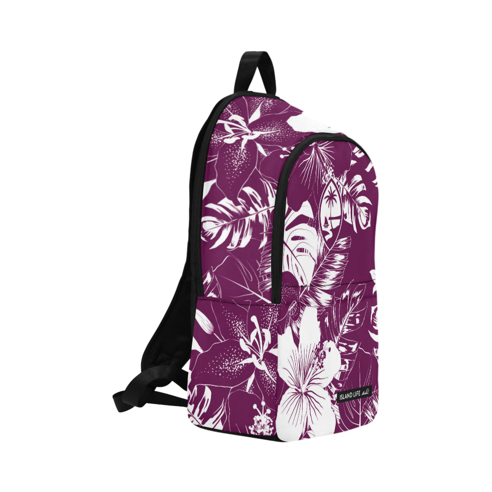Guam Purple Floral Laptop Backpack