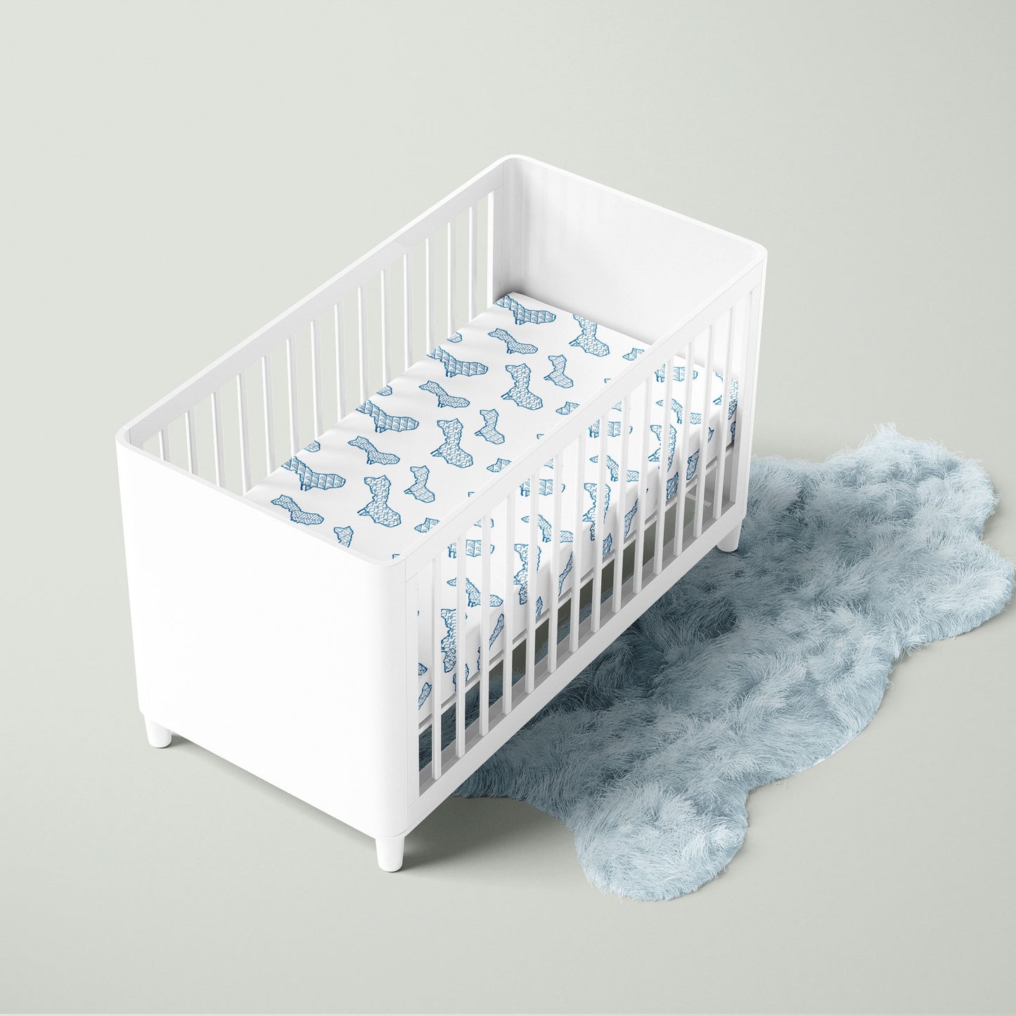 Islands of Guam Blue Baby Crib Sheet