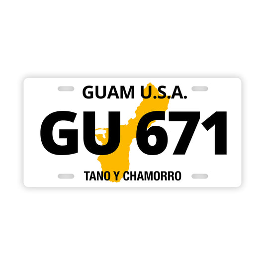 Guam Throwback Car License Plate