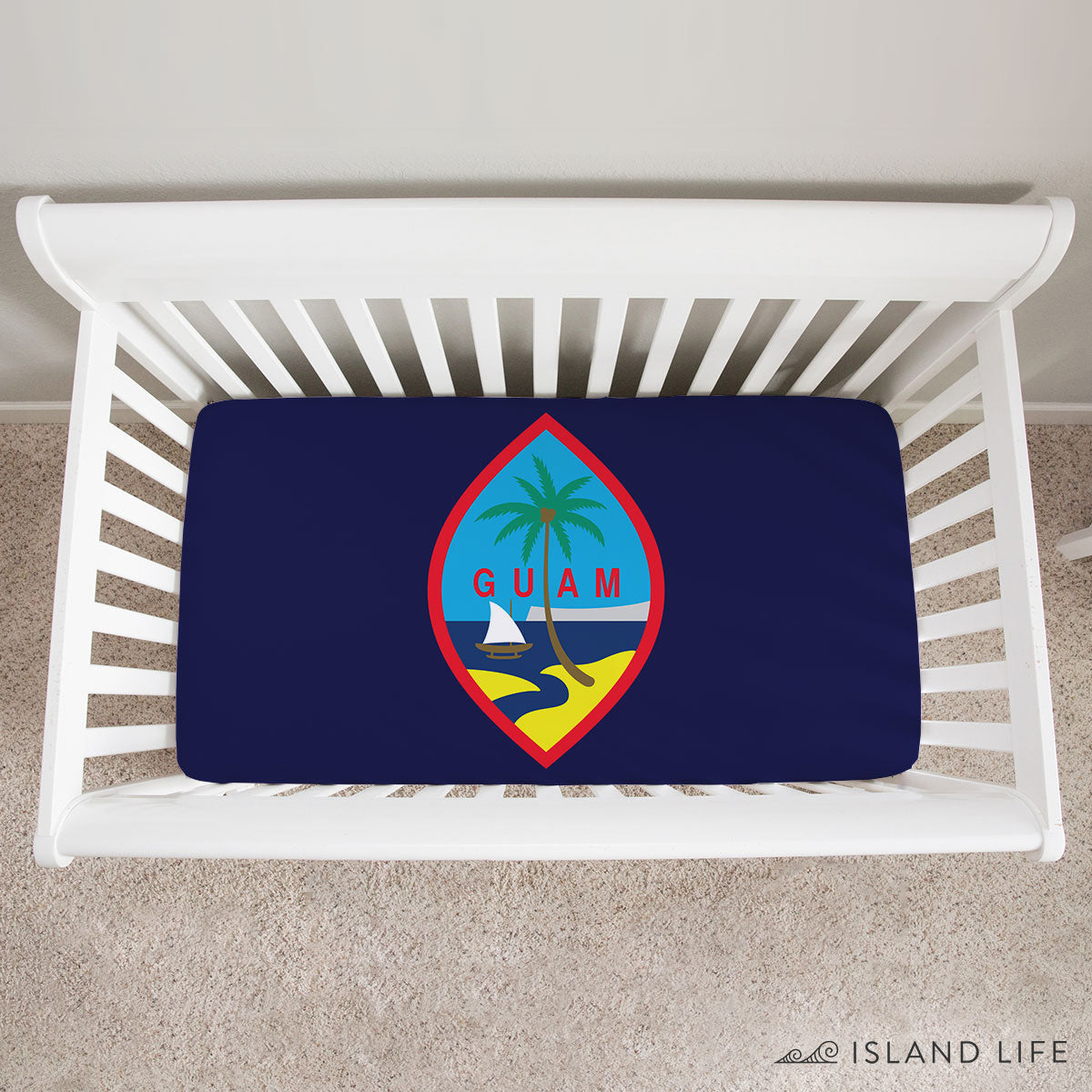 Guam Flag Baby Crib Sheet