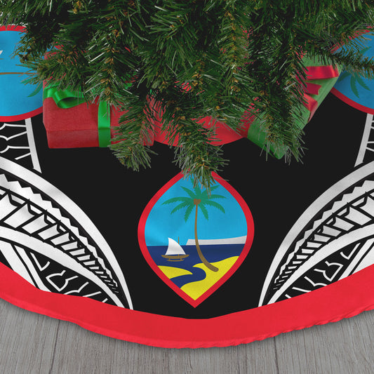 Guam Seal Tribal Christmas Tree Skirt