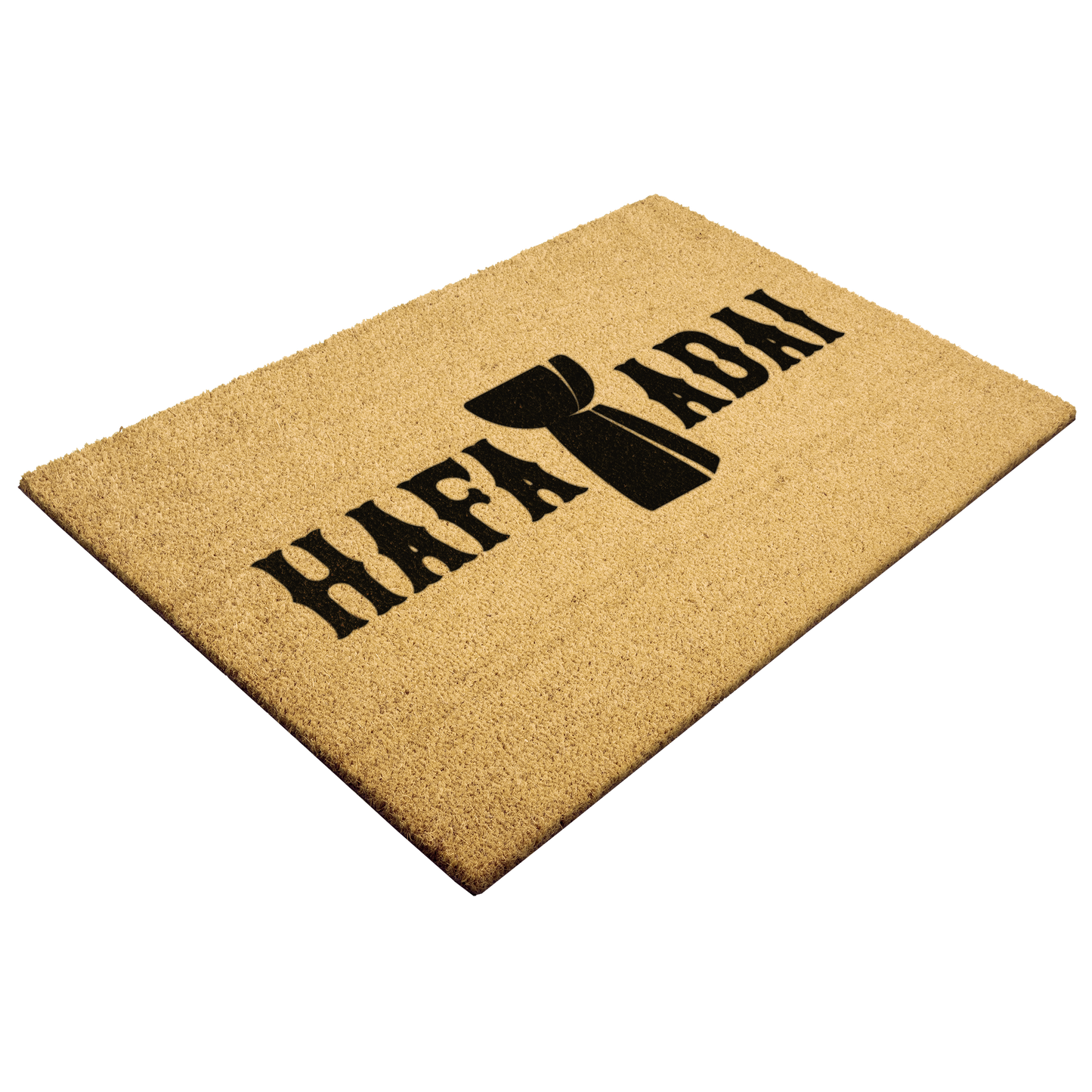 Hafa Adai Latte Stone Guam CNMI Outdoor Coir Door Mat