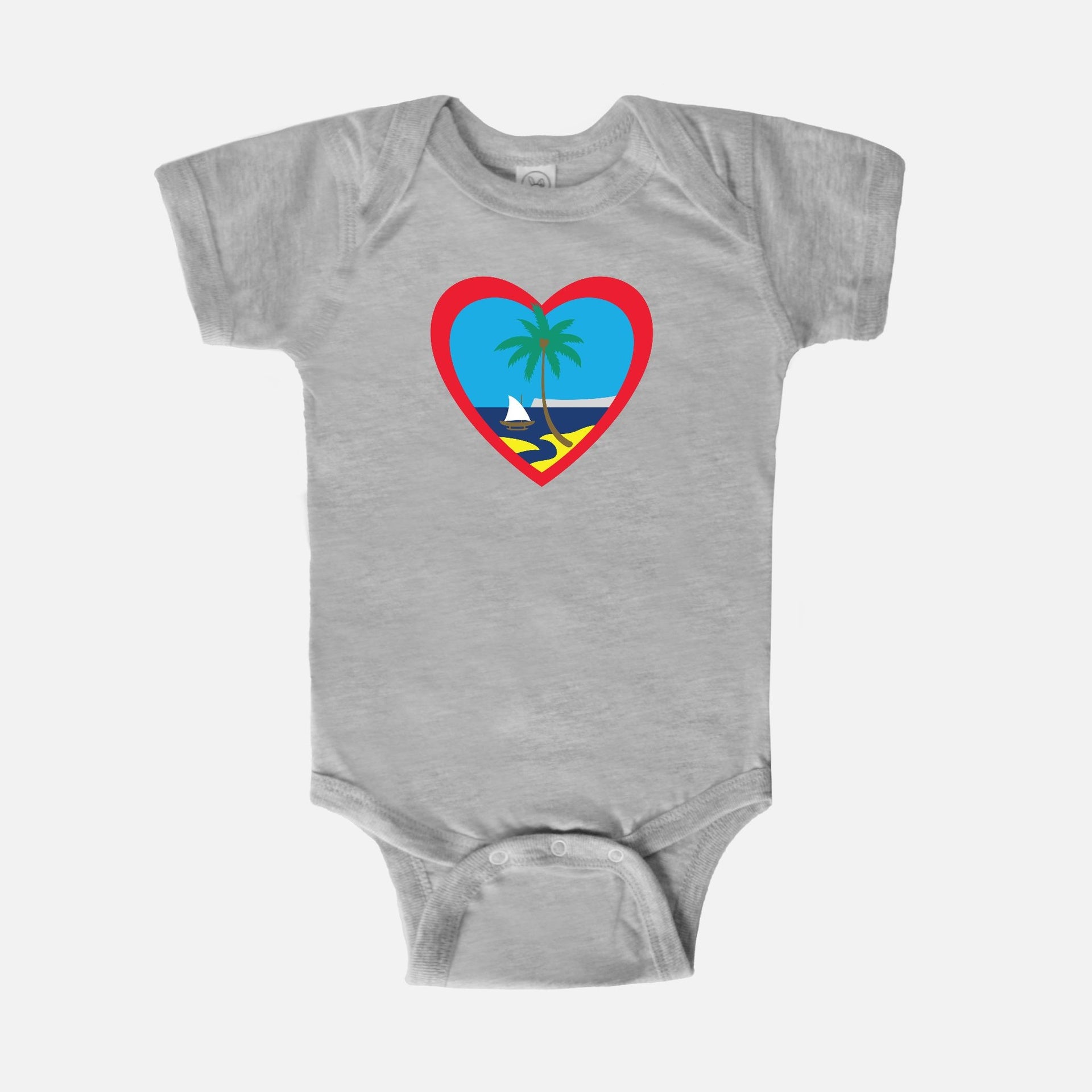 Heart Guam Color Baby Bodysuit