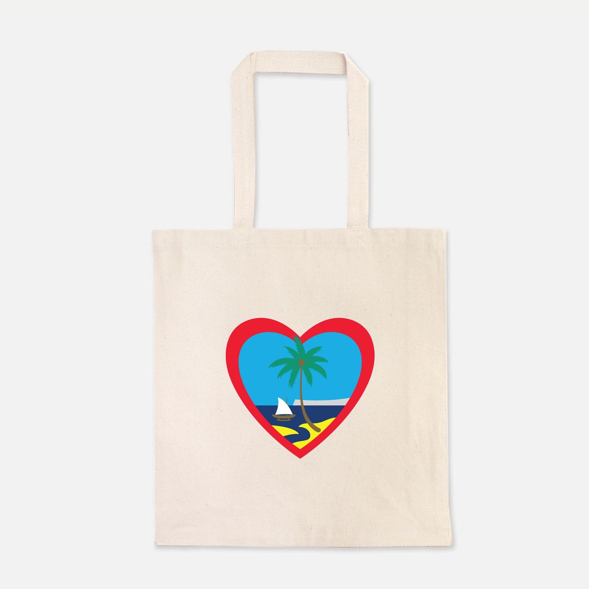 Heart Guam Color Heavyweight Tote Bag