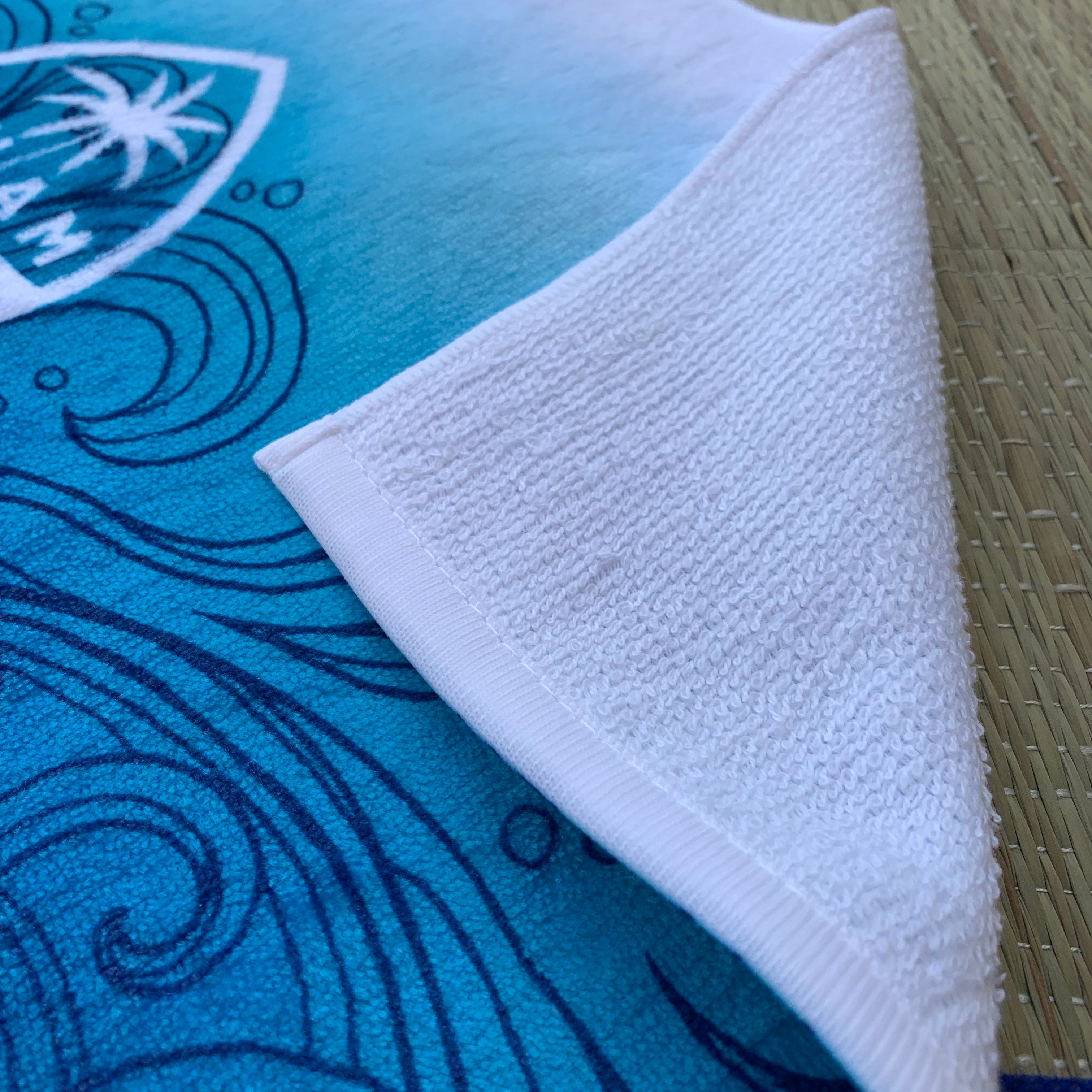 Guam Seal Ombre Waves Hand Towel