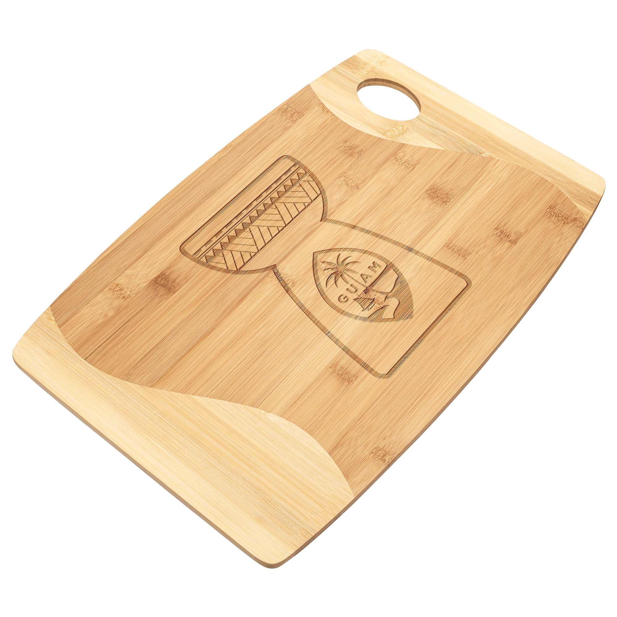 Latte Stone Guam Seal Organic Bamboo Cutting Board