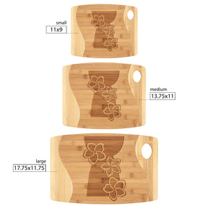 Latte Stone Plumeria Guam CNMI Organic Bamboo Cutting Board