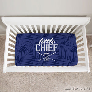 Little Chief Guam Blue Baby Crib Sheet